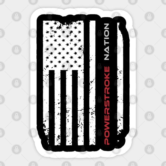 Powerstroke Nation Flag Sticker by QUYNH SOCIU